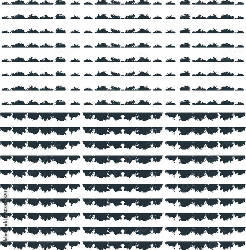 The texture consists of horizontal distorted or noisy stripes with symmetry.