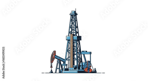 Oil Extraction Machinery Illustration: A Detailed Exploration of Petroleum Industry Equipment