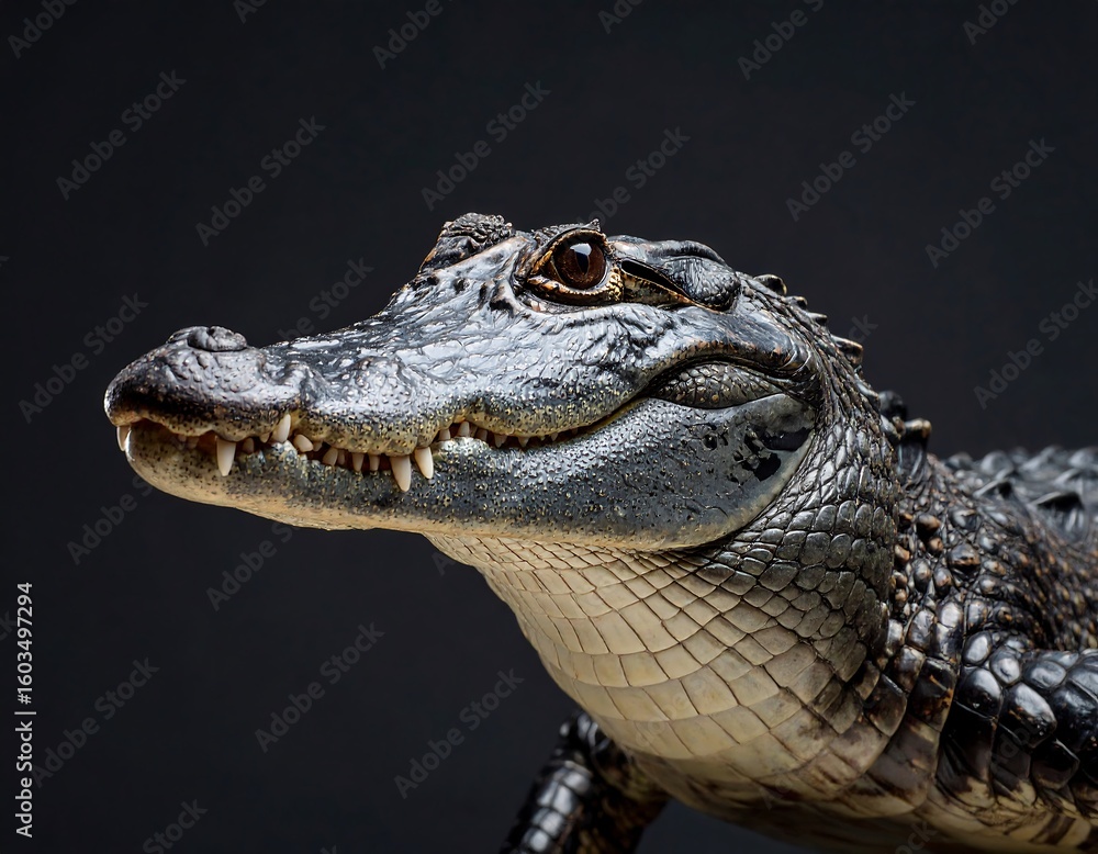 Close-up of a young alligator Close-up of a young alligator