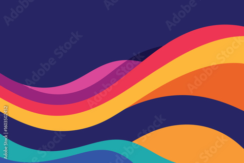 Flat Colorful Dynamic vector Shapes Abstract Background