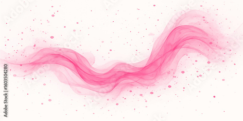 Vibrant pink watercolor waves create an artistic liquid splash pattern on a colorful grunge backdrop