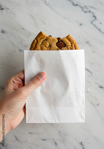 Wallpaper Mural Logo Design Mockup on Cookie White Paper Bag 1 Torontodigital.ca