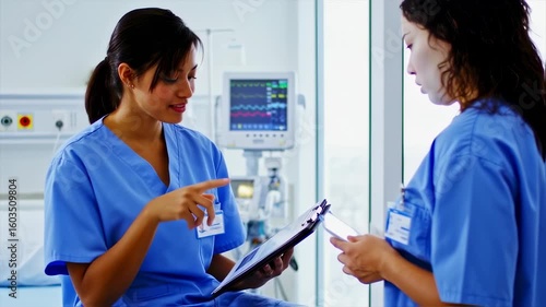 Healthcare professionals interaction medical setting