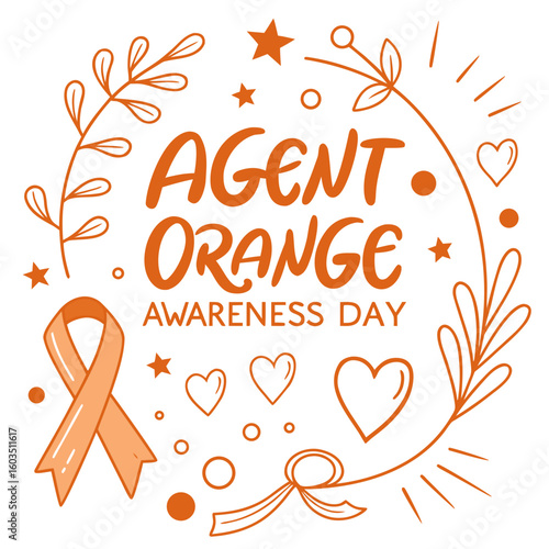 AGENT ORANGE AWARENESS DAY vector illustration