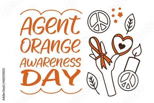 AGENT ORANGE AWARENESS DAY vector illustration