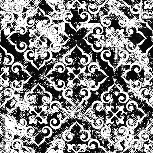 Ethnic background on the theme of Uzbek, Kazakh national ornament, Islamic pattern, seamless pattern, vector design