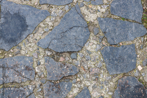 Texture of paved road, top ...