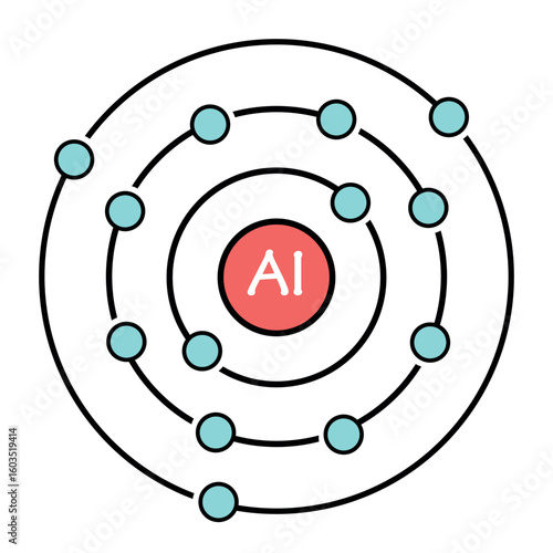 Aluminum formule color line icon. Pictogram for web page, mobile app, promo