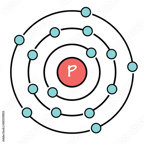 Phosporus formule color line icon. Pictogram for web page, mobile app, promo
