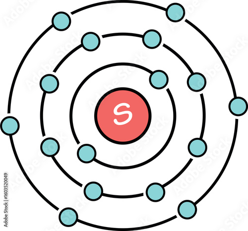 Sulfur formule color line icon. Pictogram for web page, mobile app, promo