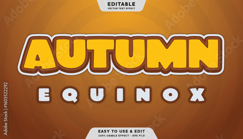 autumn equinox editable text effect template