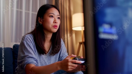 Person seated indoor relaxed portrait