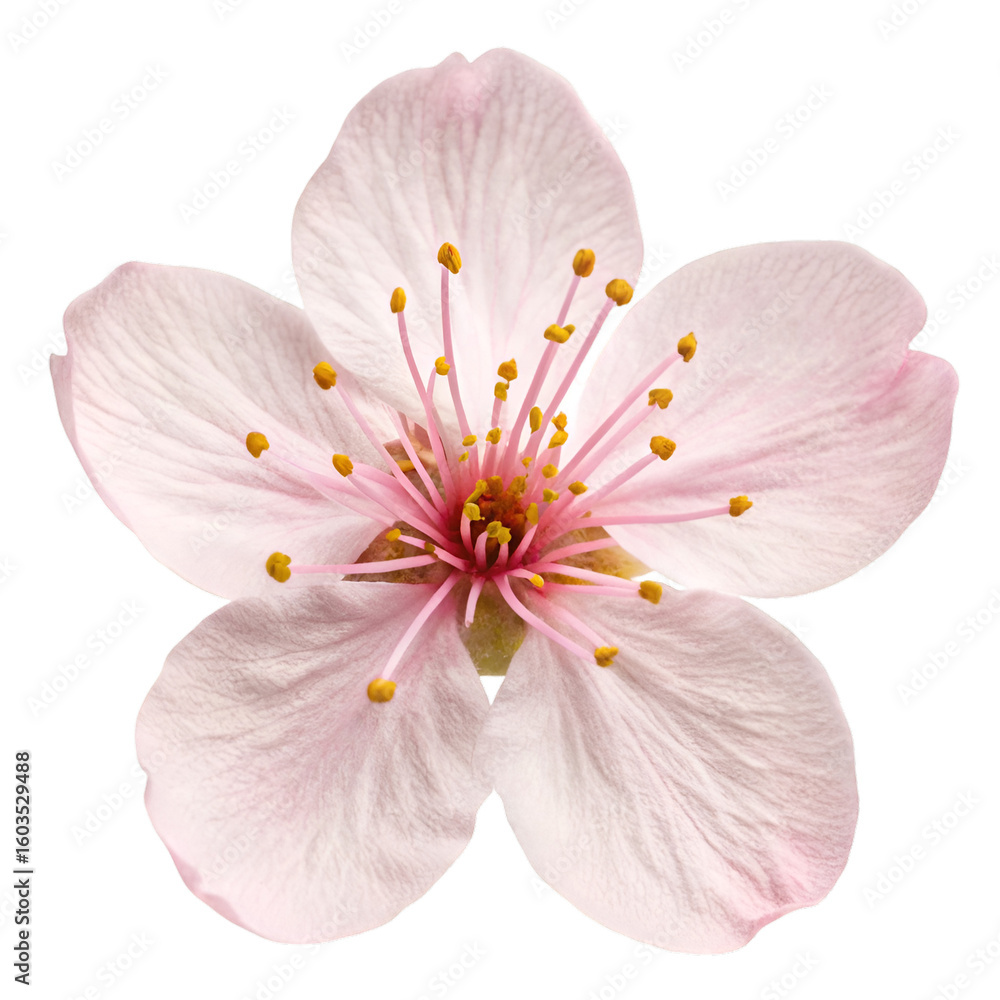Fototapeta premium pink flower isolated on white