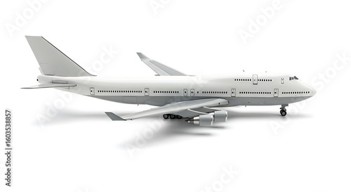 Isolated Airplane on White Background for Travel and Aviation Concepts