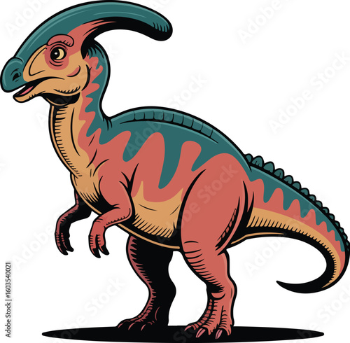 Parasaurolophus, Transparent png vector 