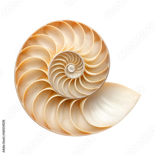 nautilus shell isolated on white