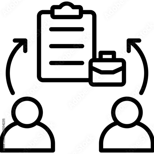 Job Sharing line icon