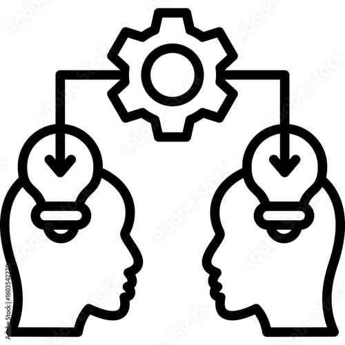 Knowledge Transfer line icon