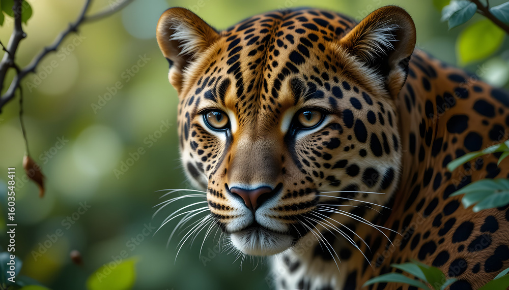 Obraz premium Focused Jaguar in the Wild