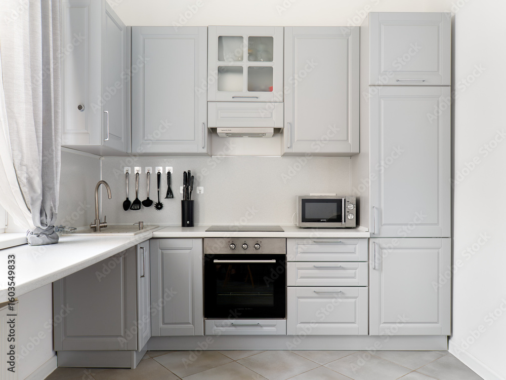 Fototapeta premium interior design. interior photography of an apartment for rent. One-room apartment with a simple and cozy design. High quality photo