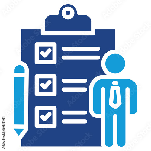 Leadership Assessment glyph color icon