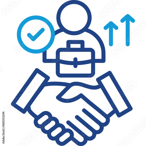 Succession Communication line color icon