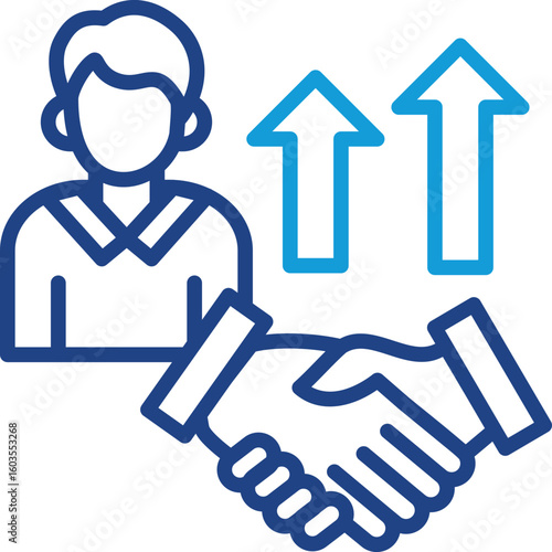 Succession Planning line color icon