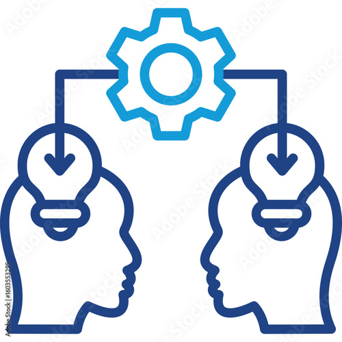 Knowledge Transfer line color icon