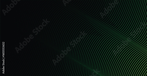 Wallpaper Mural Abstract green and black wavy lines background design.  Subtle curves create a dynamic, textured visual. Torontodigital.ca