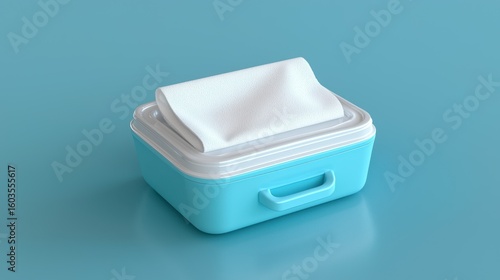 Wallpaper Mural 3D render of wet wipes container Torontodigital.ca