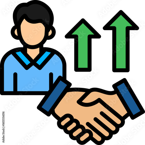 Succession Planning lineal color icon