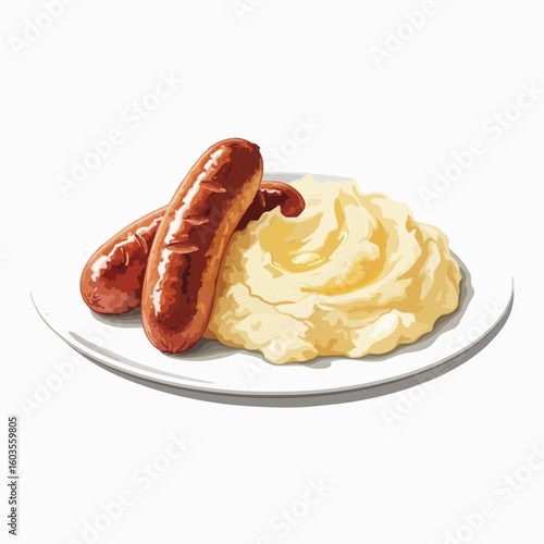 sausage and mashed potatoes