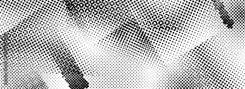 Rough grunge scratched halftone texture. Distress dirty paint background. Scuffed ragged vector backdrop. Damaged glitched pixel overlay. Dotted wallpaper for banner, poster, flyer, magazine, brochure