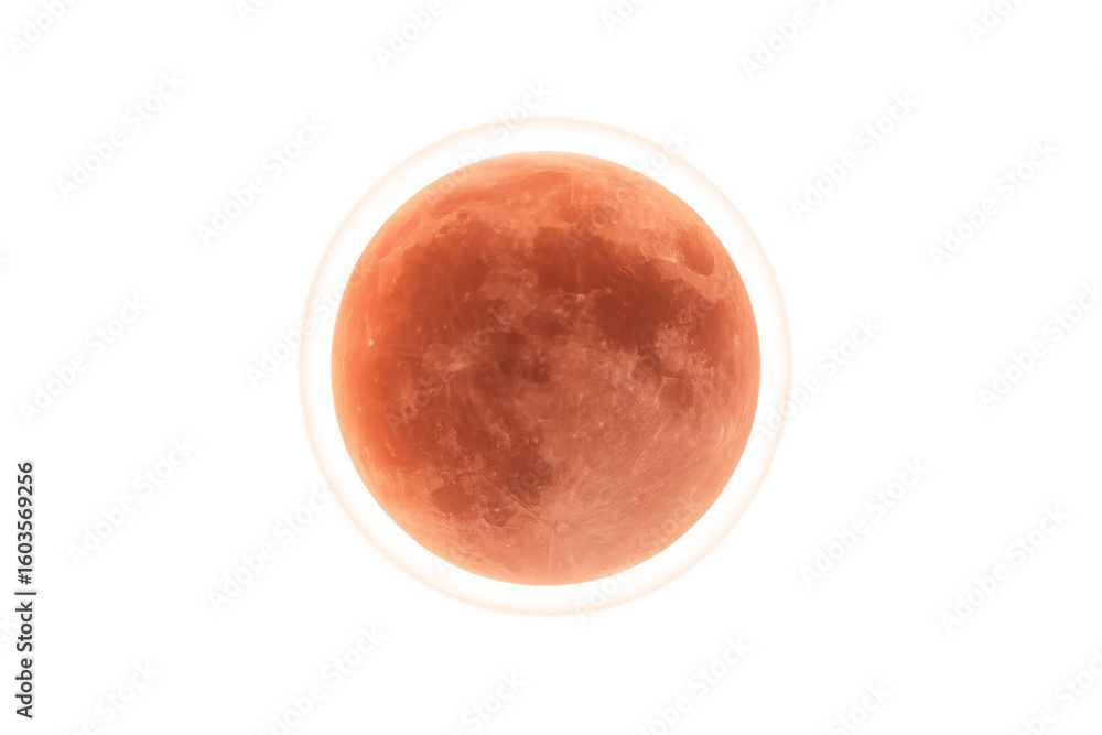 custom made wallpaper toronto digitalLunar eclipse casting reddish glow, partially obscured by luminous light, revealing celestial mystique against transparent backdrop