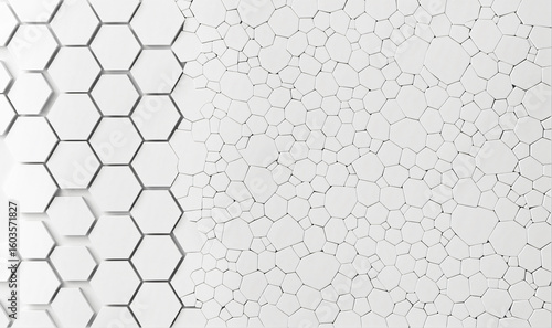 white abstract honeycomb ge...