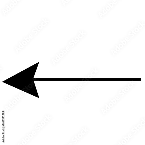 Wallpaper Mural Black left-pointing arrow icon on white background, simple and bold design for interface, navigation, signage, or learning materials.
 Torontodigital.ca