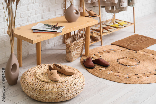 Interior of hallway with wo...