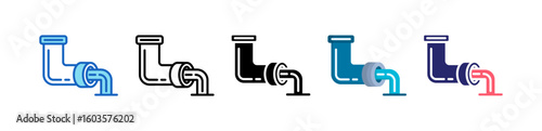 Sewer Multiple Style Icon Set Collection.  
