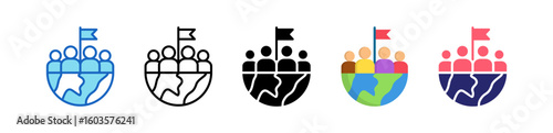 Citizens Multiple Style Icon Set Collection.  