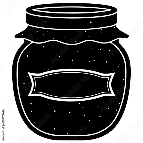 glass jar with red caviar