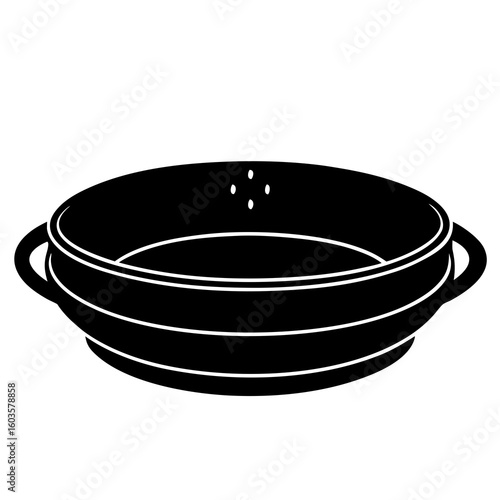 black bowl isolated on white