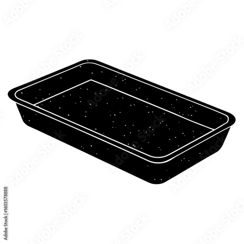 black plastic box isolated