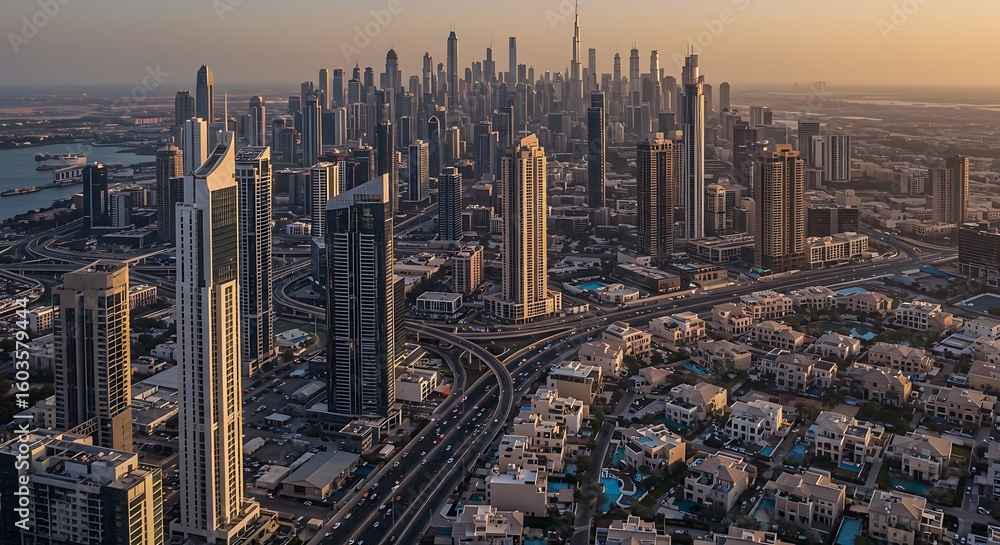 Fototapeta premium Exploring the beauty of Beautiful Dubai cityscape