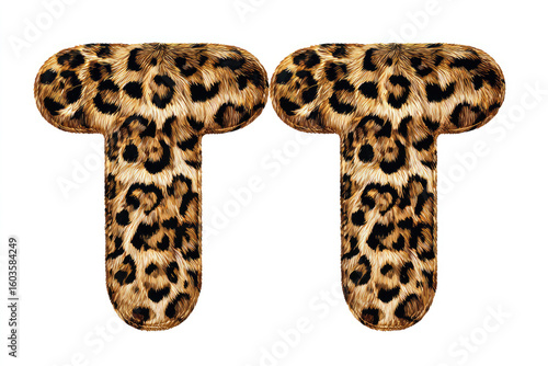 Wallpaper Mural Two capital T's covered in leopard print Torontodigital.ca