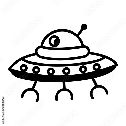 A sketchy style icon showing an alien communicator
