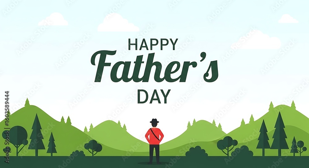 Naklejka premium Celebrating fathers with joy and love on this special fathers day holiday