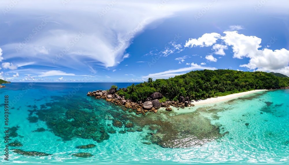 Fototapeta premium Tropical island paradise panorama