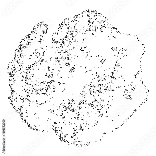 Minimalist Tree Top View Dot Illustration for Landscape Architecture and Design