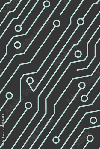 Circuit Board Pattern Light Blue Lines Dark Gray technology connections