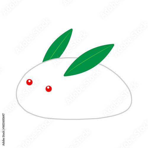 かわいい雪うさぎのイラスト素材